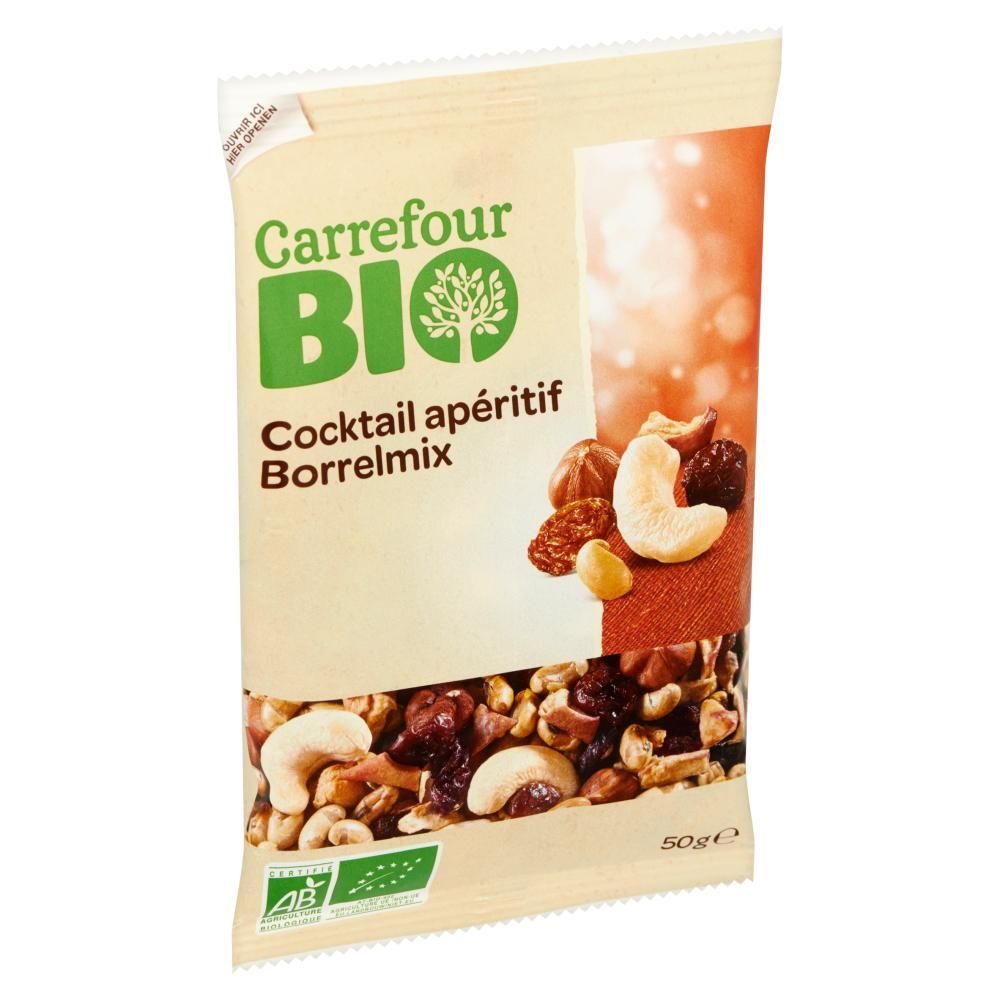 Carrefour Bio Ekologiczna mieszanka suszonych owoców i orzechów 50 g