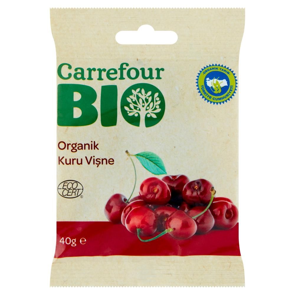 Carrefour Bio Ekologiczna wiśnia częściowo nasączona sokiem jabłkowym 40 g