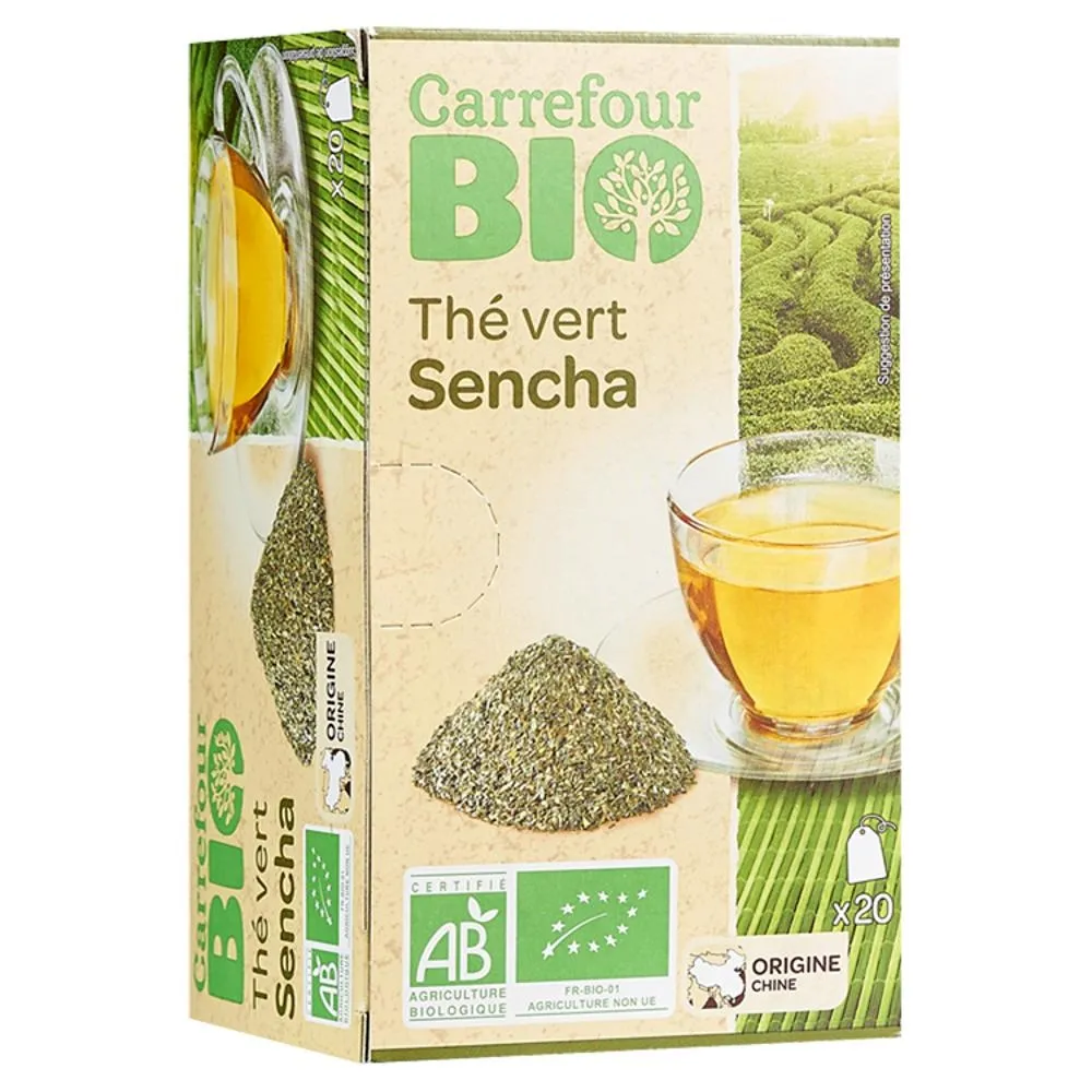 Carrefour Bio Ekologiczna zielona herbata sencha 30 g (20 x 1,5 g)