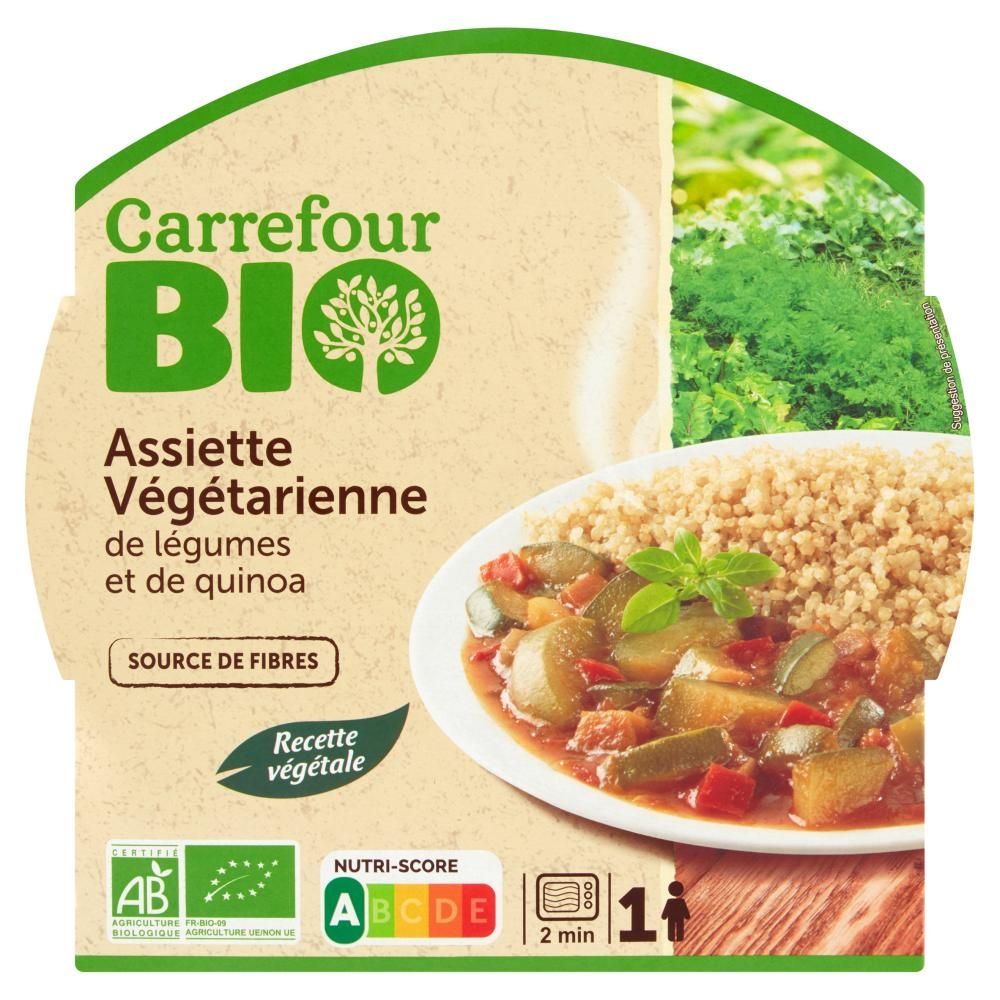 Carrefour Bio Ekologiczne danie z warzywami i komosą ryżową 350 g