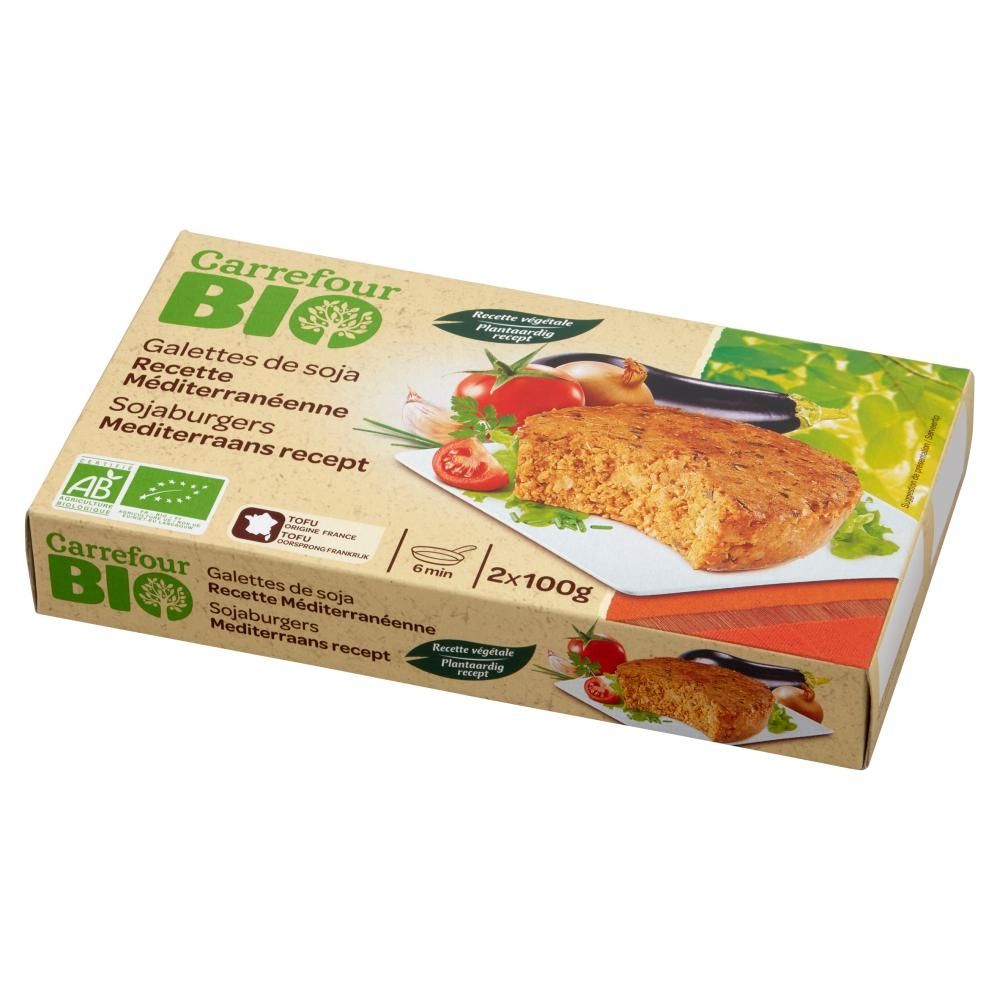 Carrefour Bio Ekologiczne medaliony z soi i warzyw 200 g (2 x 100 g)