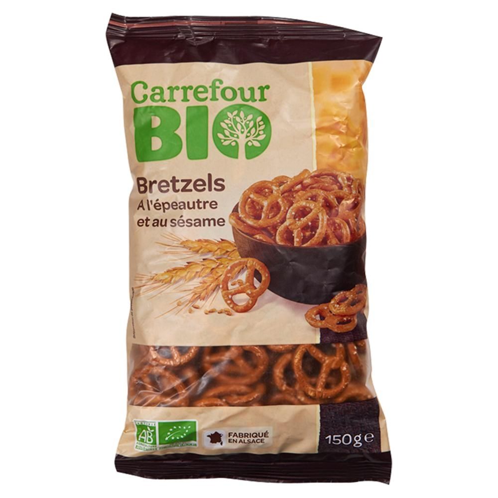 Carrefour Bio Ekologiczne precle z nasionami sezamu 150 g