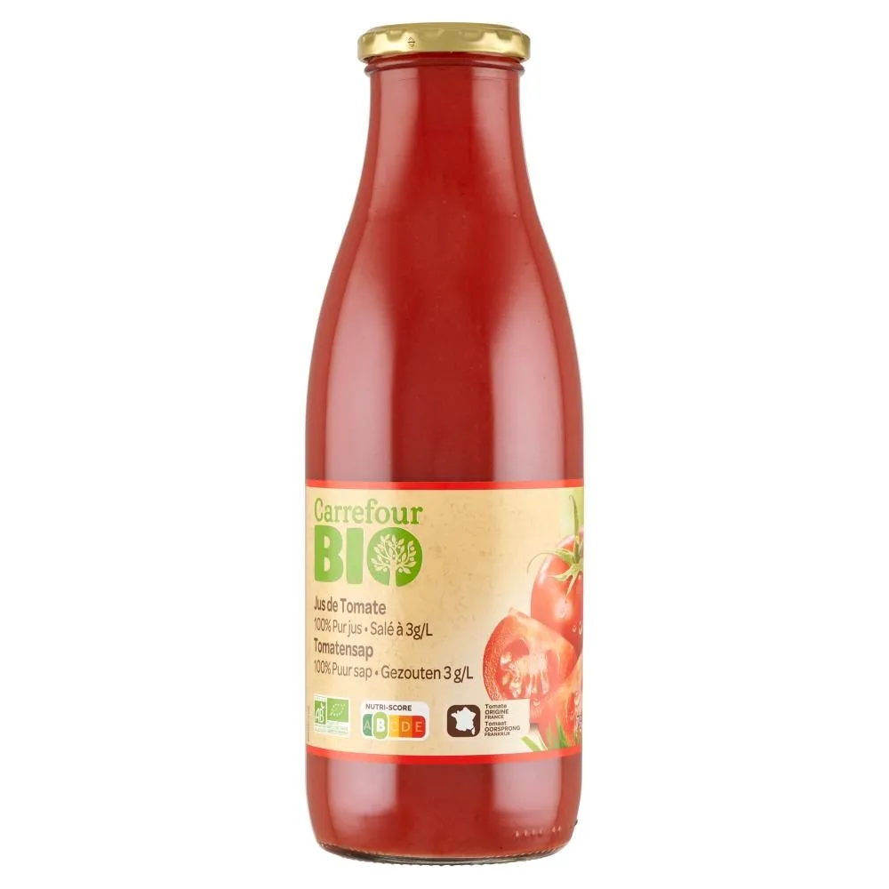 Carrefour Bio Ekologiczny sok z pomidorów z Marmande z solą morską 750 ml