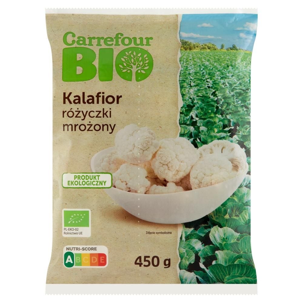 Carrefour Bio Kalafior różyczki mrożony 450 g