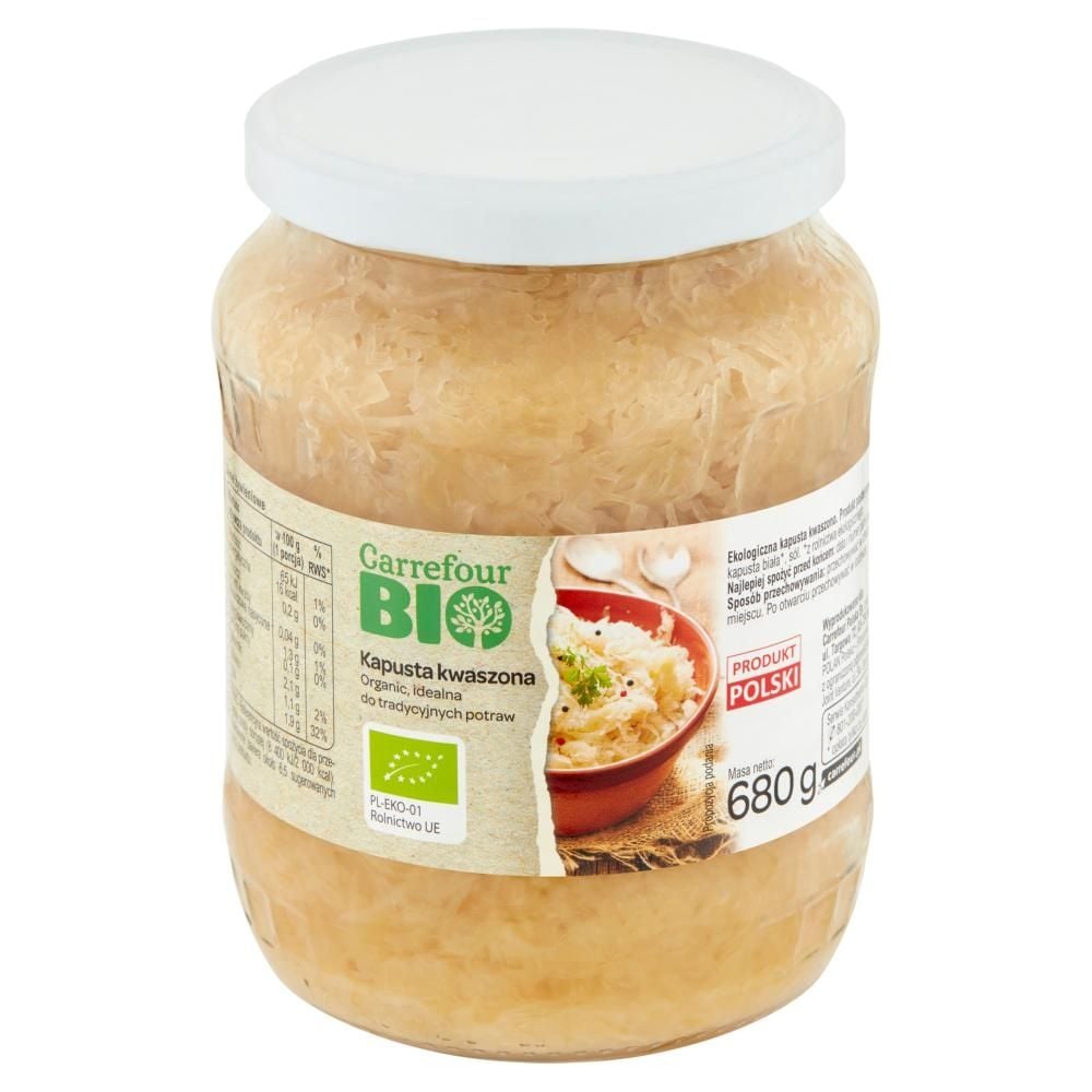 Carrefour Bio Kapusta kwaszona 680 g