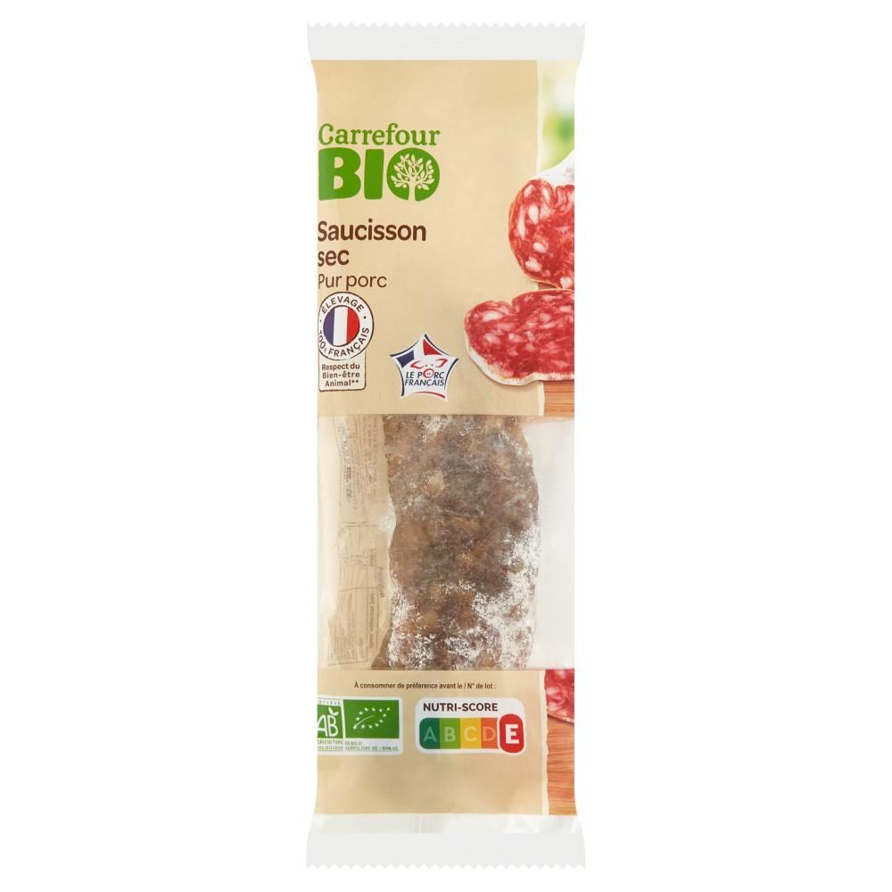 Carrefour Bio Kiełbasa wieprzowa sucha 200 g