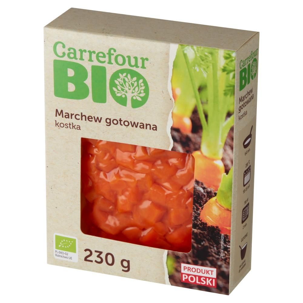 Carrefour Bio Marchew gotowana kostka 230 g