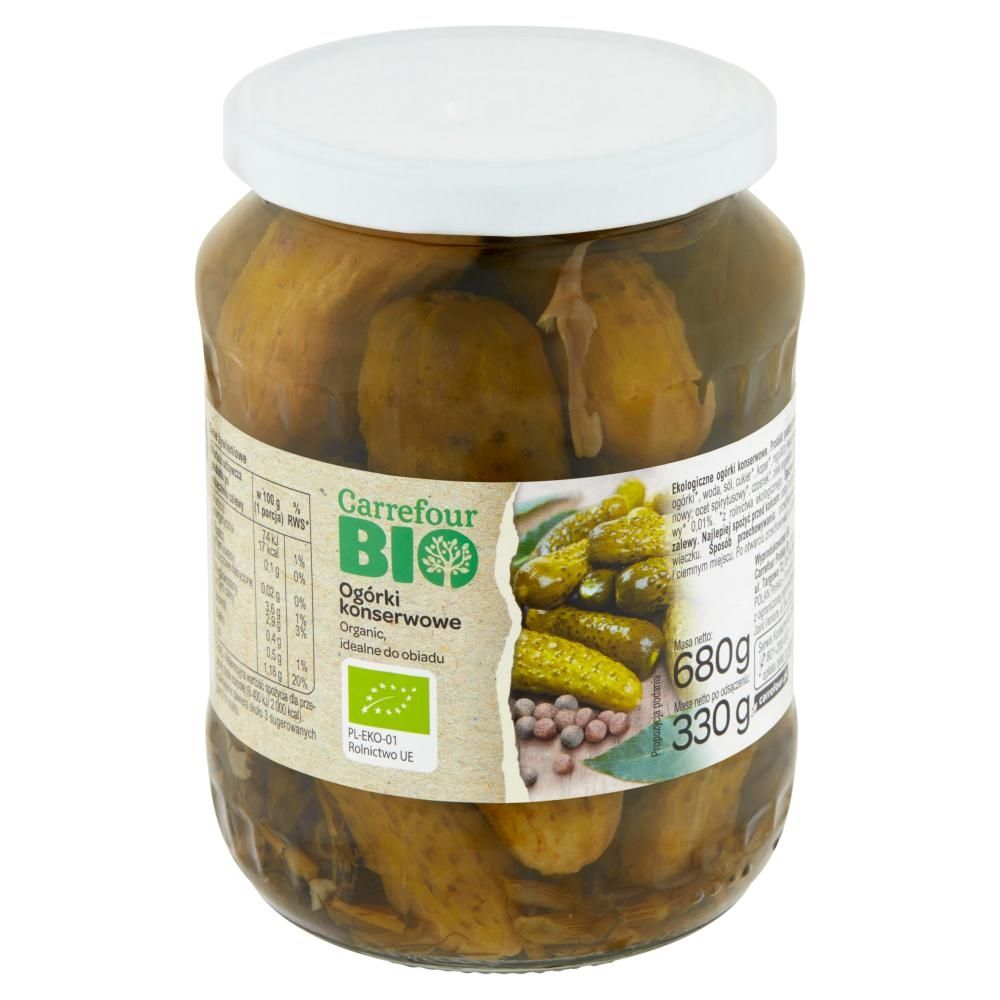 Carrefour Bio Ogórki konserwowe 680 g