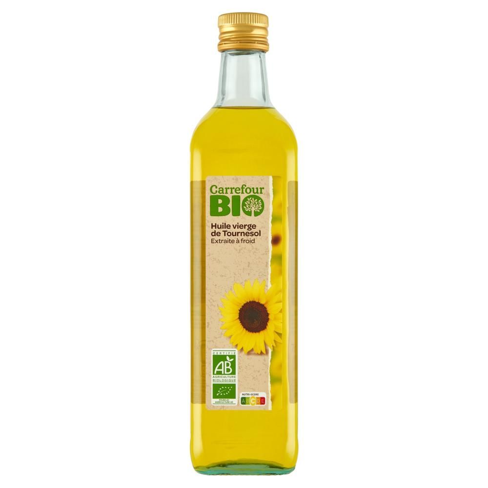 Carrefour Bio Olej słonecznikowy 750 ml