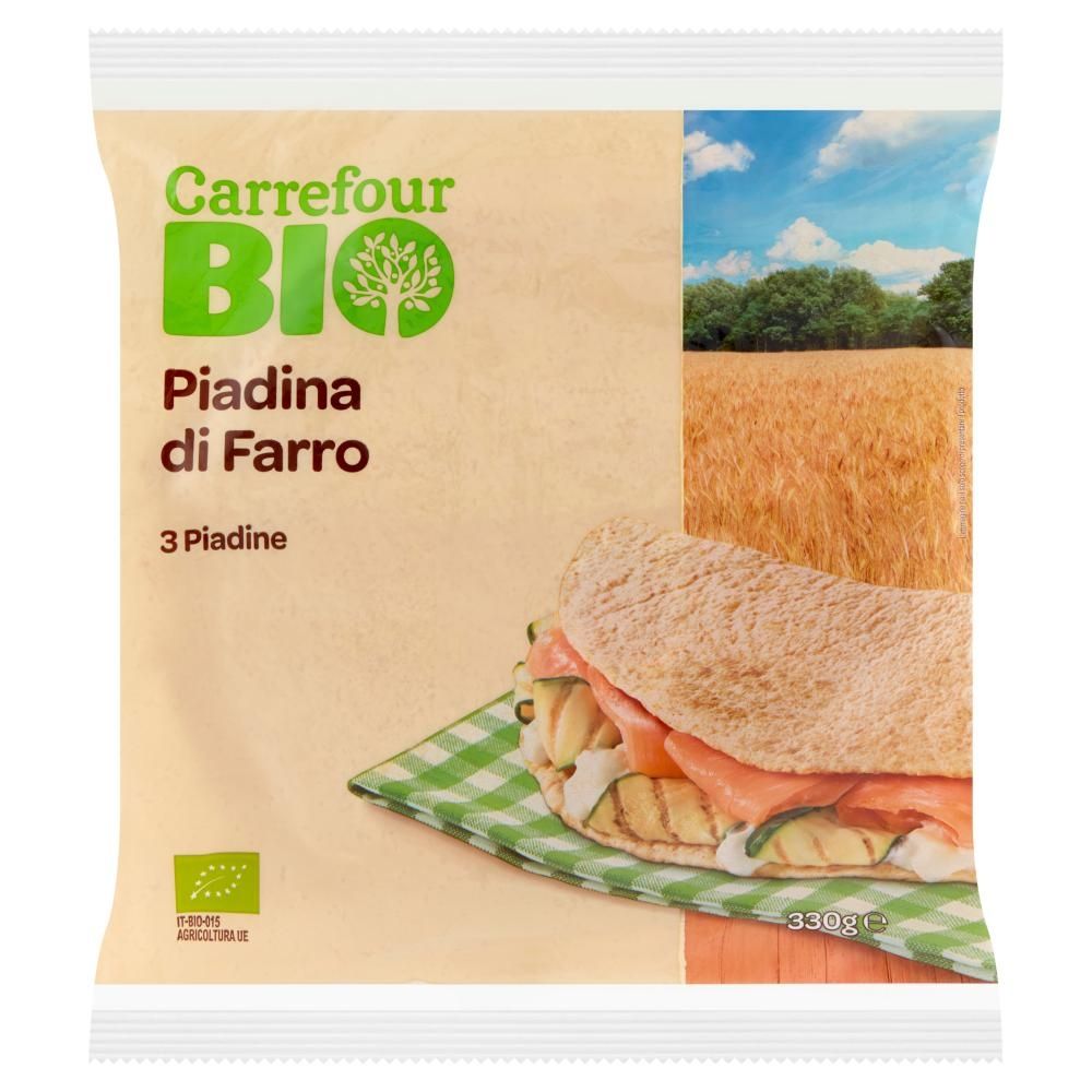 Carrefour Bio Placki Piadina 330 g (3 x 110 g)