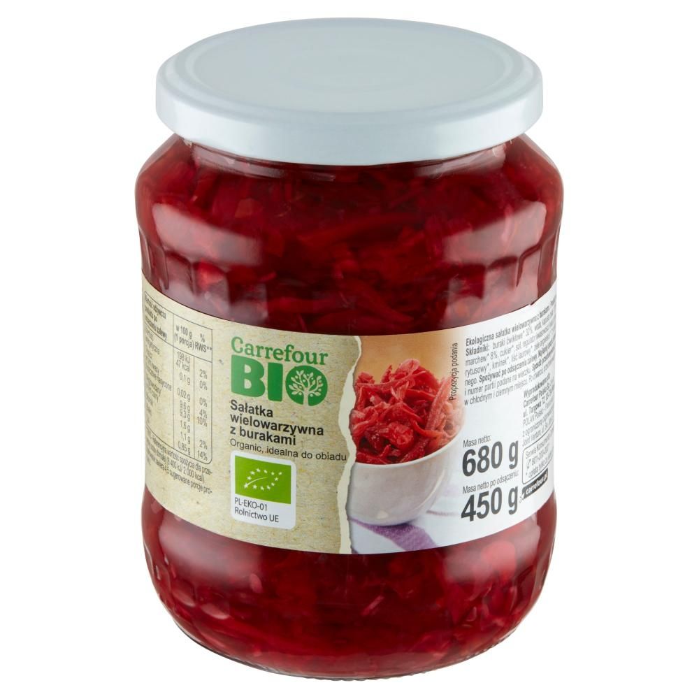 Carrefour Bio Sałatka wielowarzywna z burakami 680 g