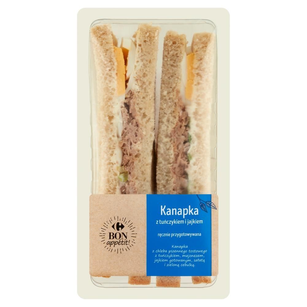 Carrefour Bon appétit Kanapka z tuńczykiem i jajkiem 190 g