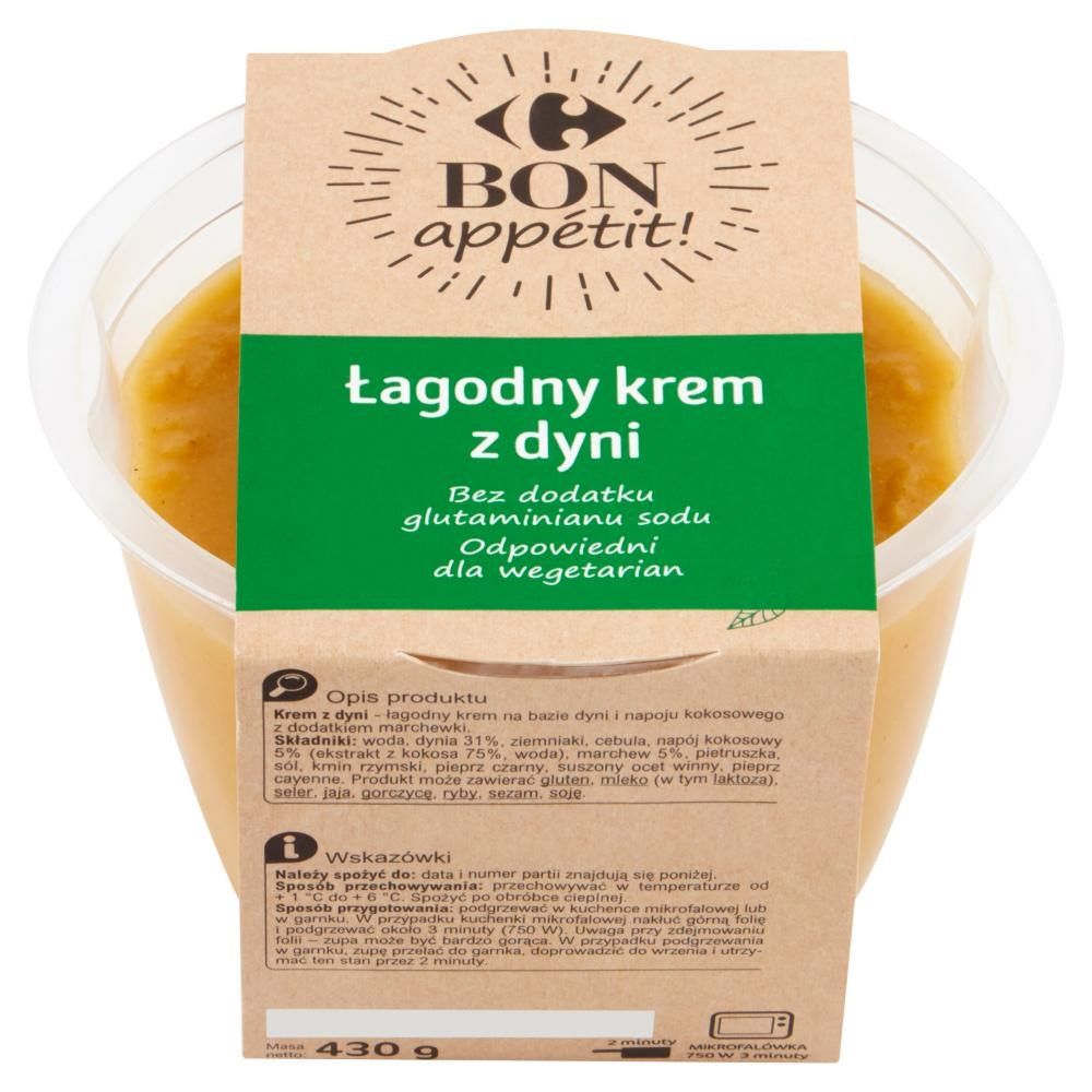 Carrefour Bon appétit! Łagodny krem z dyni 430 g