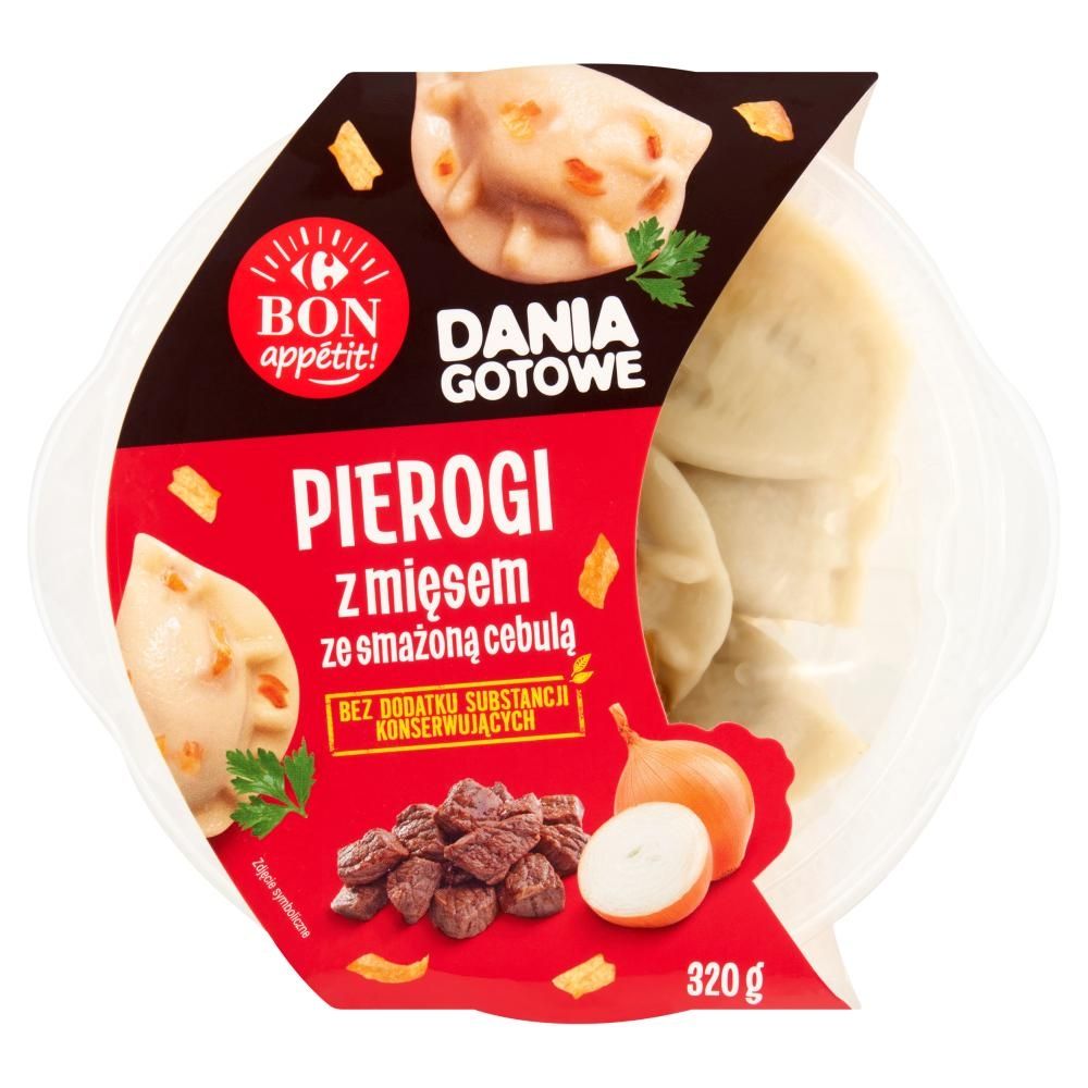 Carrefour Bon appétit! Pierogi z mięsem ze smażoną cebulą 320 g