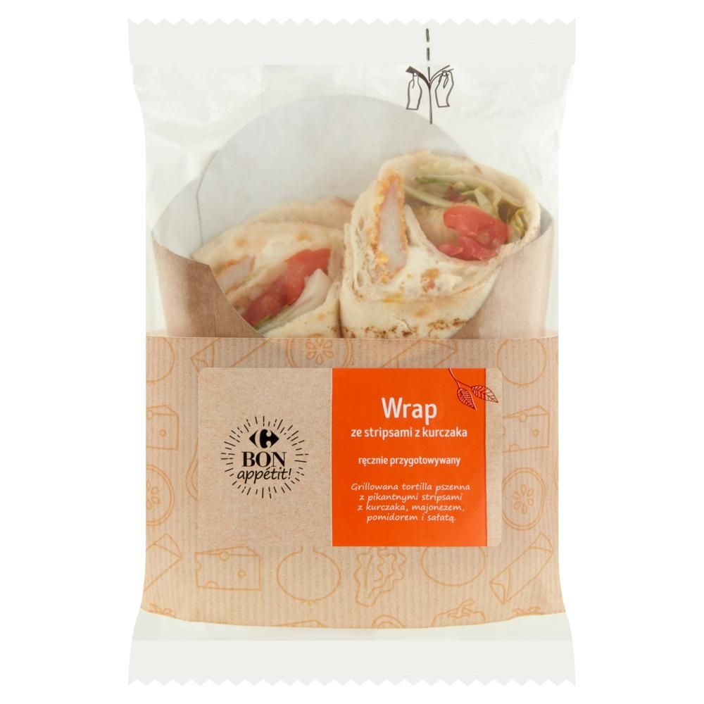 Carrefour Bon appétit Wrap ze stripsami z kurczaka 220 g