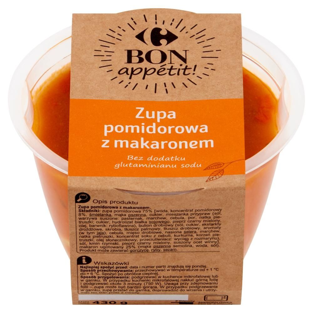 Carrefour Bon appétit! Zupa pomidorowa z makaronem 430 g