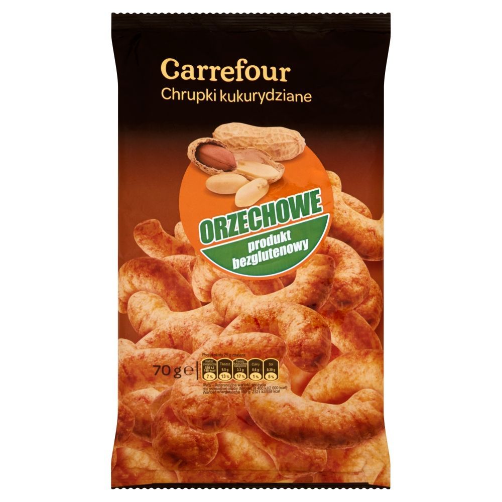 Carrefour Chrupki kukurydziane orzechowe 70 g