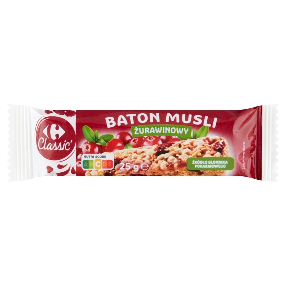 Carrefour Classic Batom musli żurawinowy 25 g