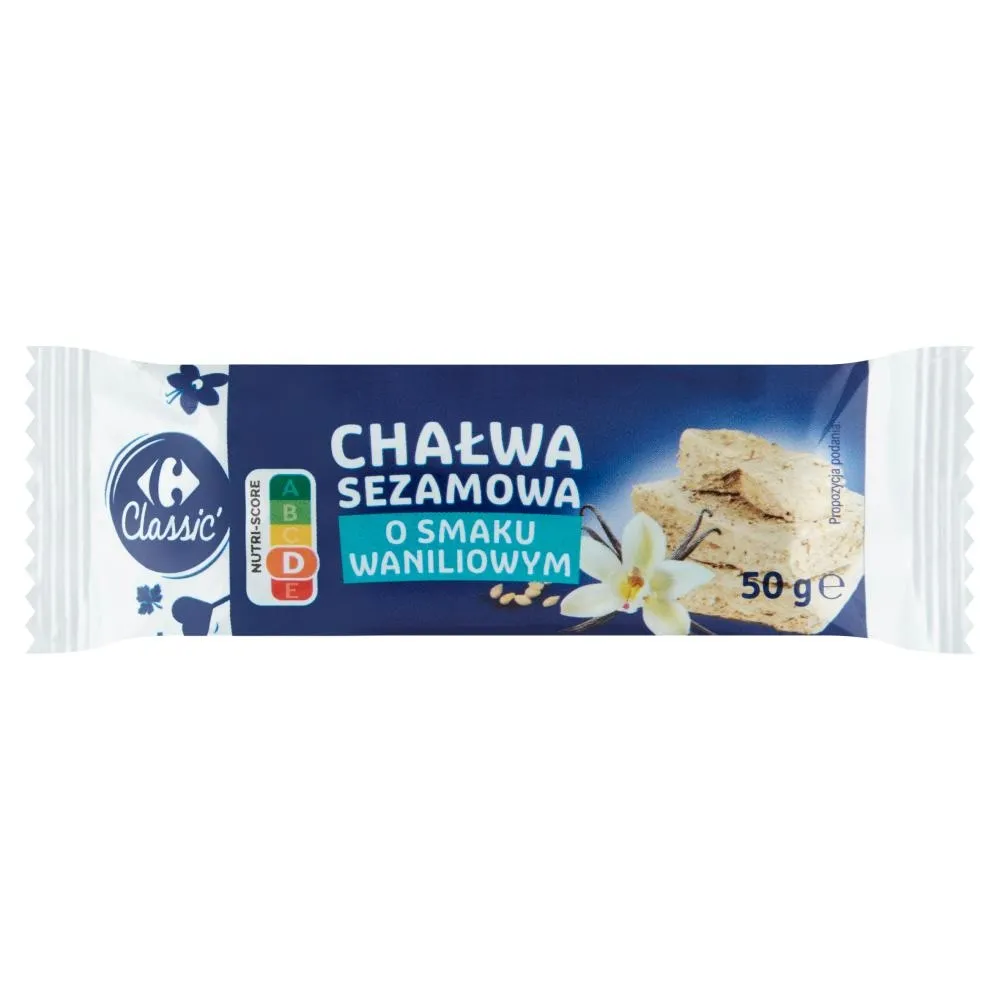 Carrefour Classic Chałwa sezamowa o smaku waniliowym 50 g