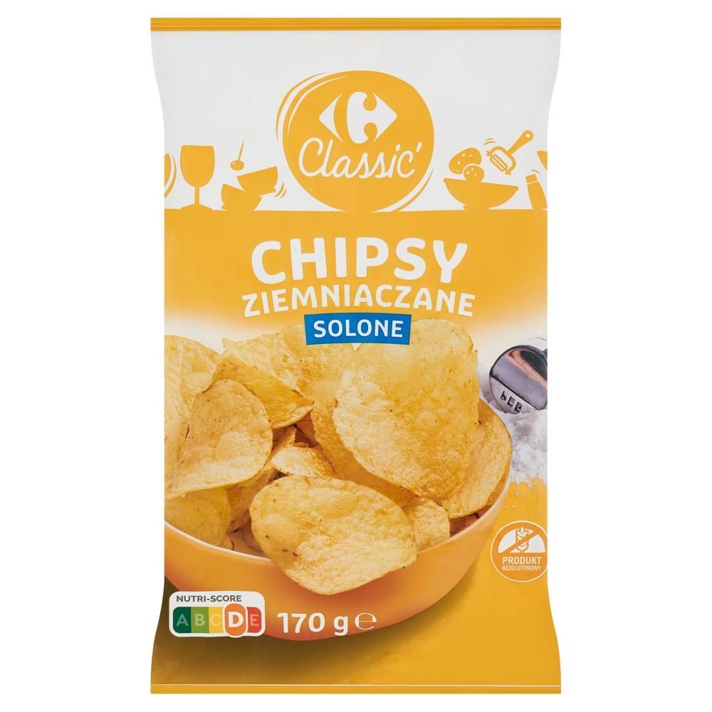 Carrefour Classic Chipsy ziemniaczane solone 170 g