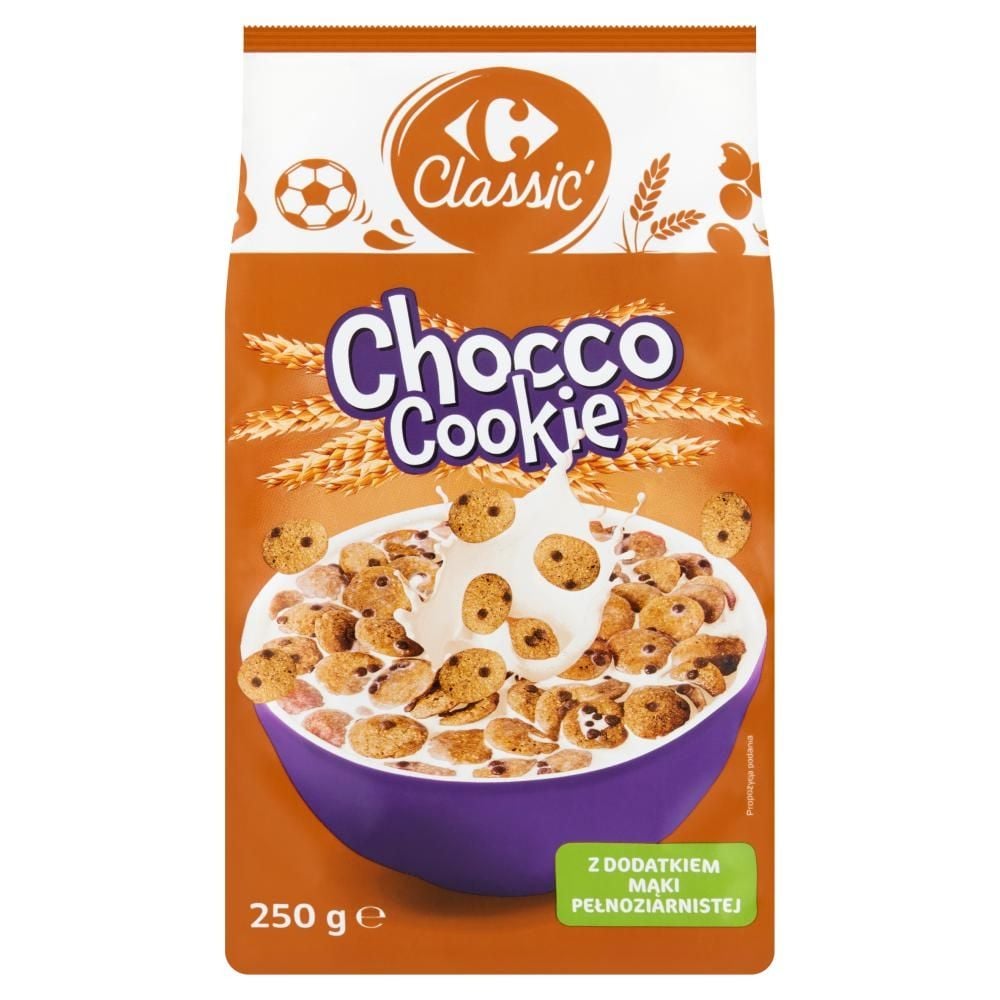 Carrefour Classic Chocco Cookie Płatki zbożowe 250 g