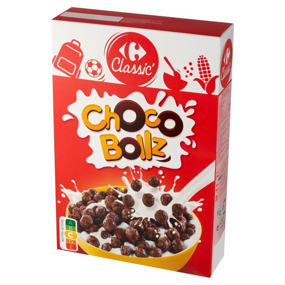 Carrefour Classic Choco Bollz Kulki zbożowe z czekolady w proszku 375 g