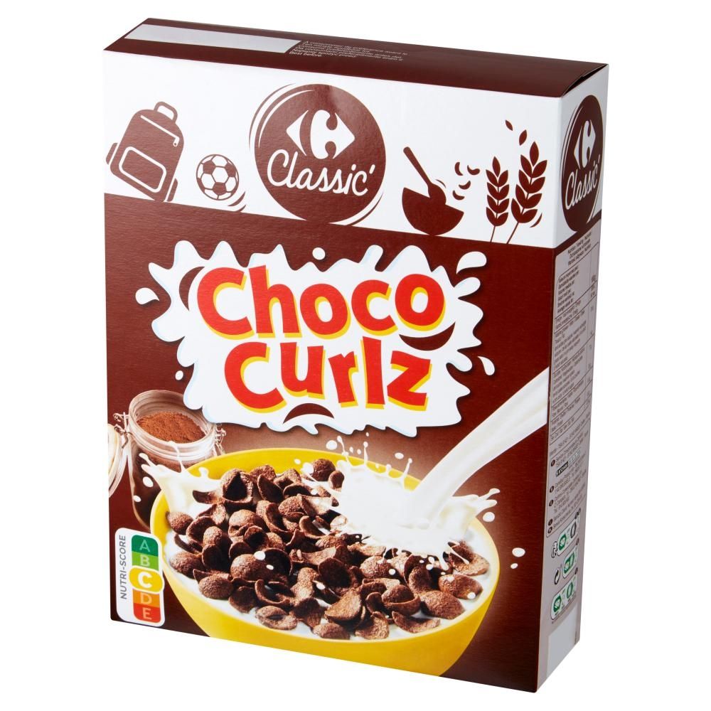 Carrefour Classic Choco Curlz Płatki zbożowe 375 g