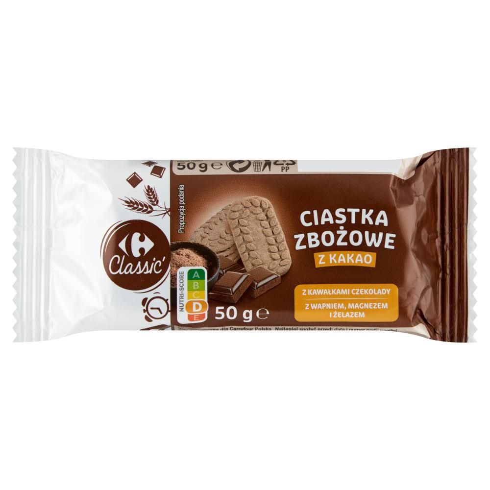 Carrefour Classic Ciastka zbożowe z kakao 50 g