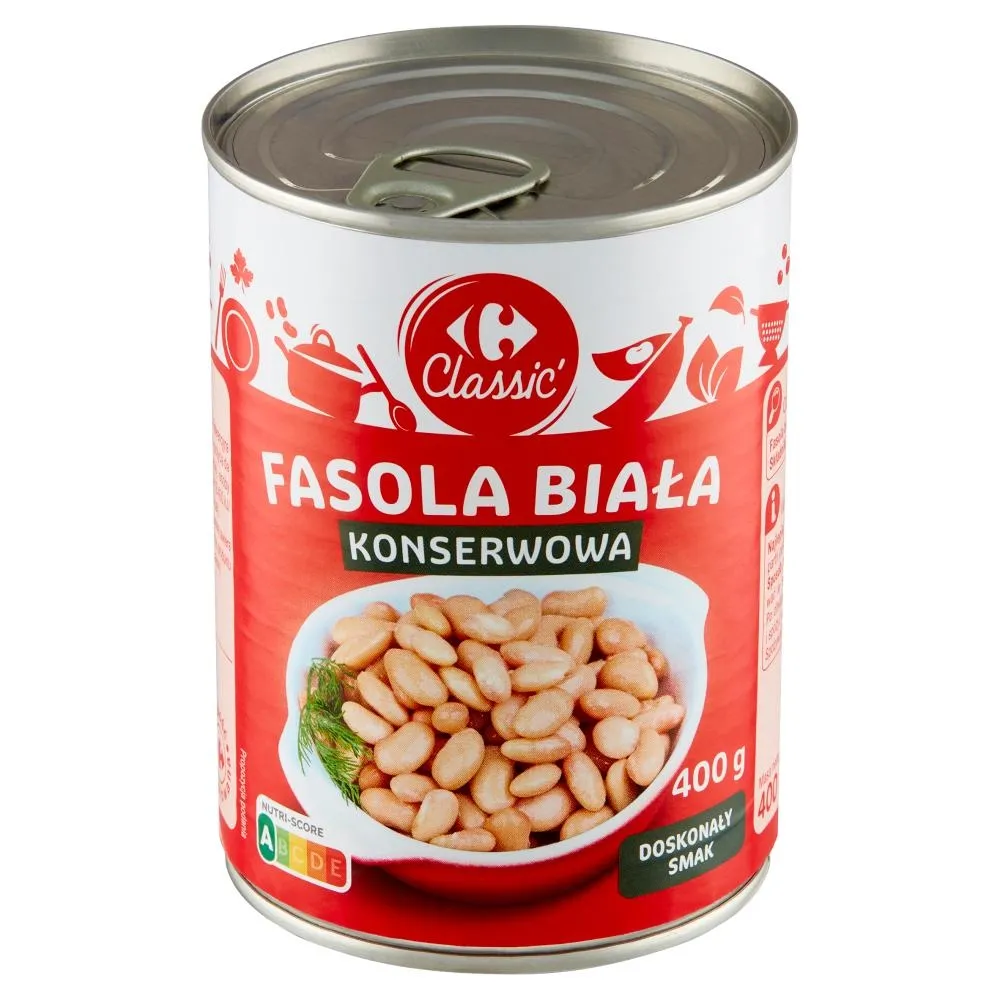 Carrefour Classic Fasola biała konserwowa 400 g