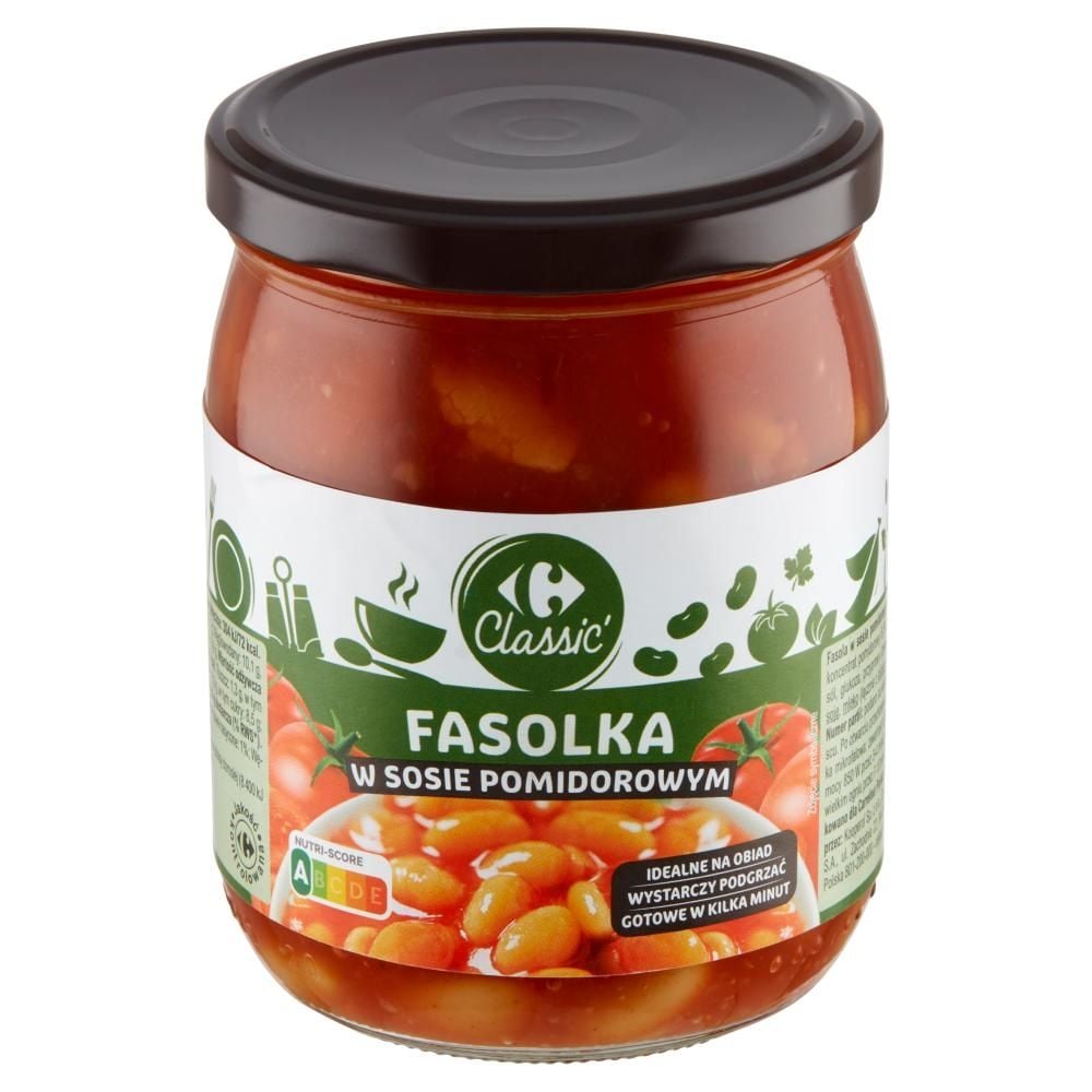 Carrefour Classic Fasolka w sosie pomidorowym 500 g