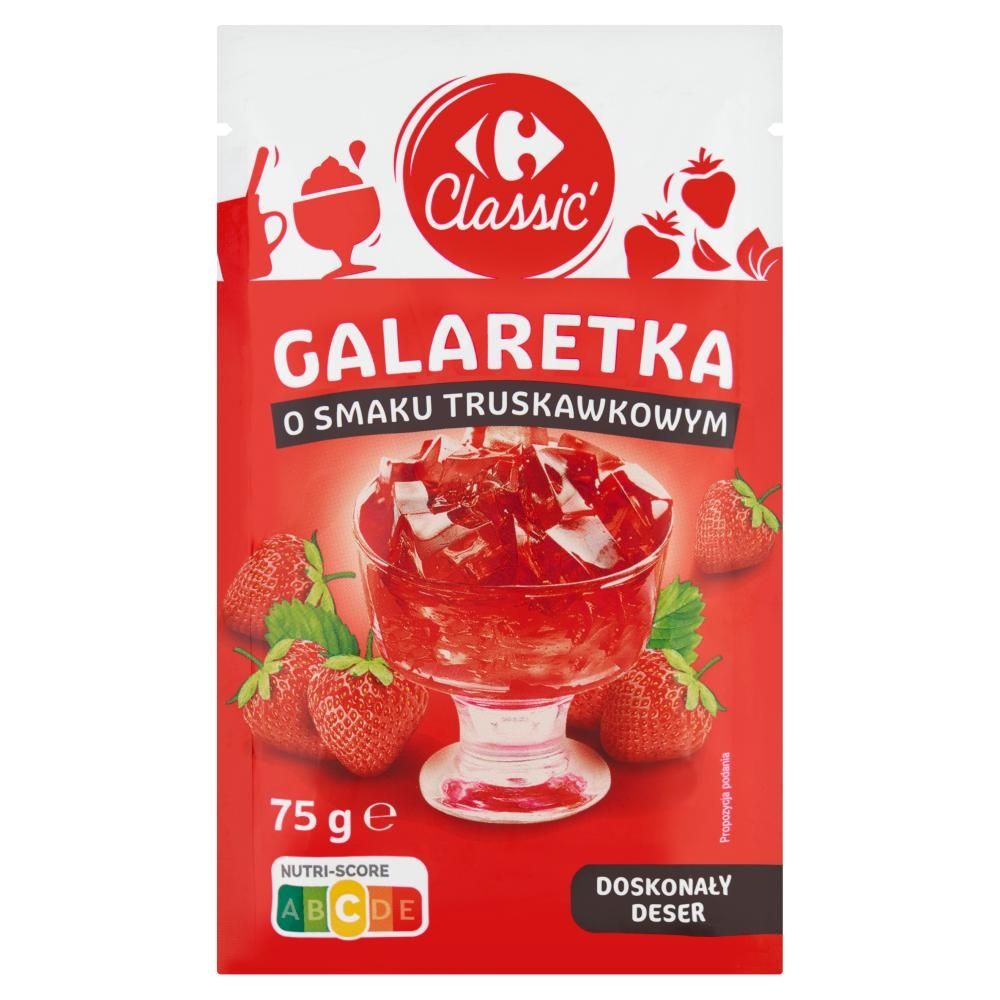 Carrefour Classic Galaretka o smaku truskawkowym 75 g