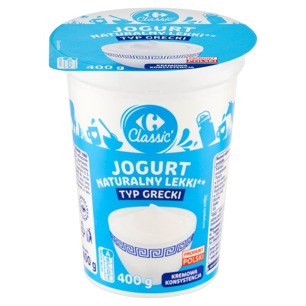 Carrefour Classic Jogurt naturalny lekki typ grecki 400 g