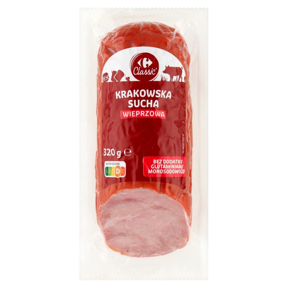 Carrefour Classic Kiełbasa krakowska sucha wieprzowa 320 g