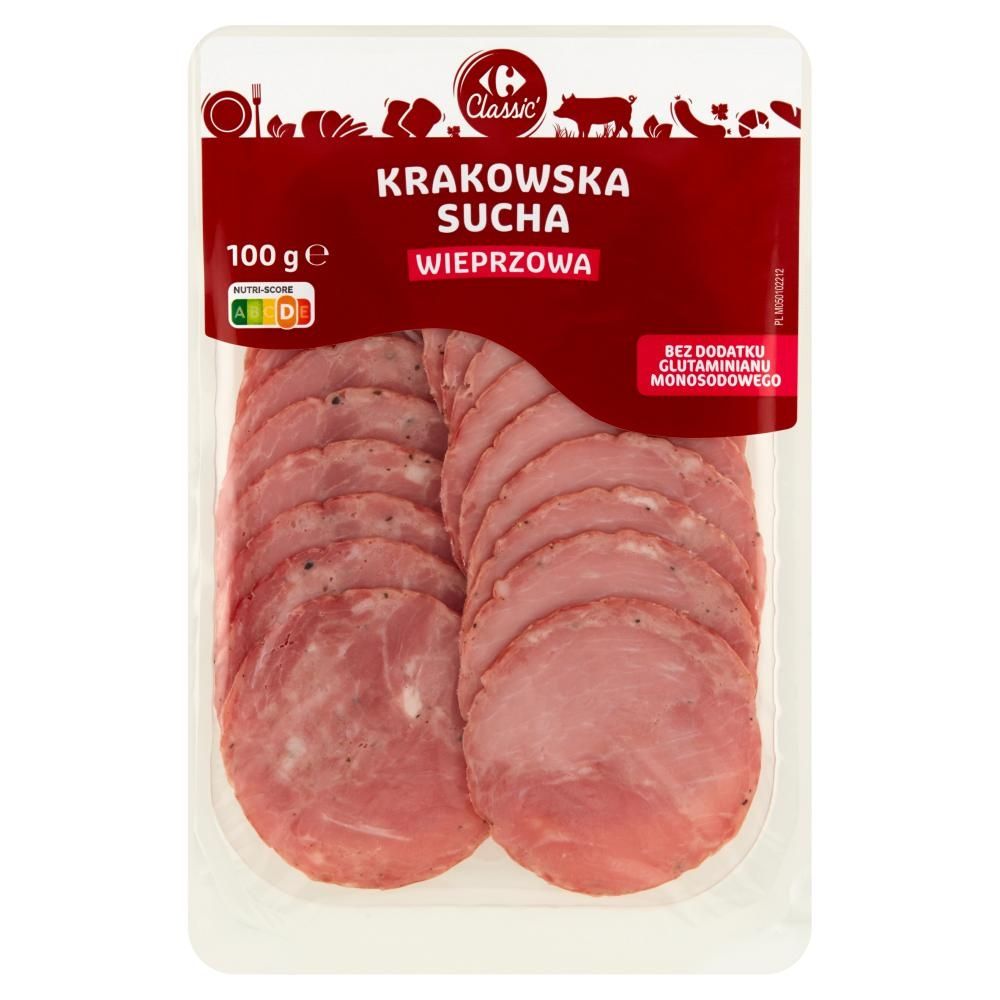 Carrefour Classic Krakowska sucha wieprzowa 100 g