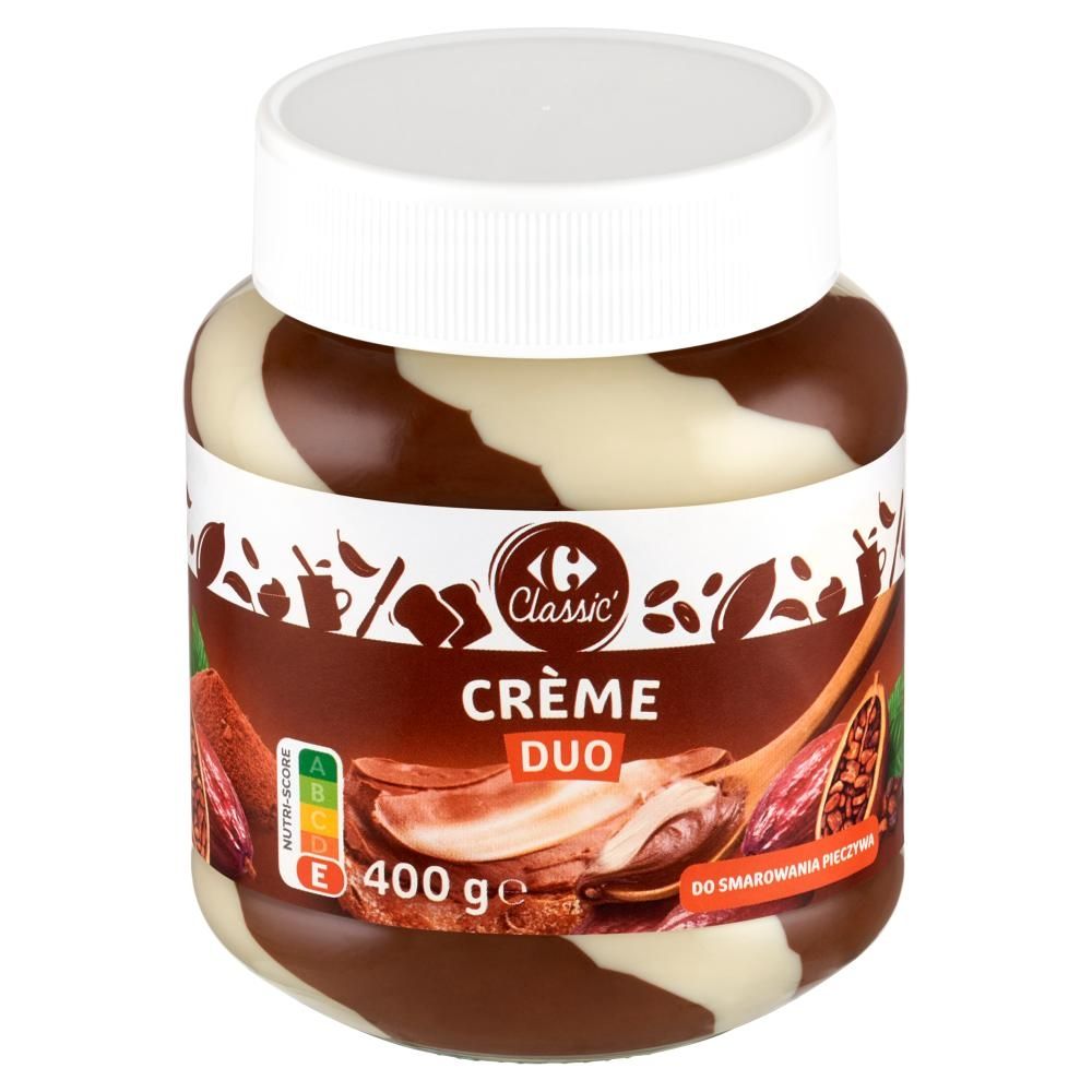 Carrefour Classic Krem słodka serwatka oraz krem kakaowy o smaku orzechów laskowych 400 g