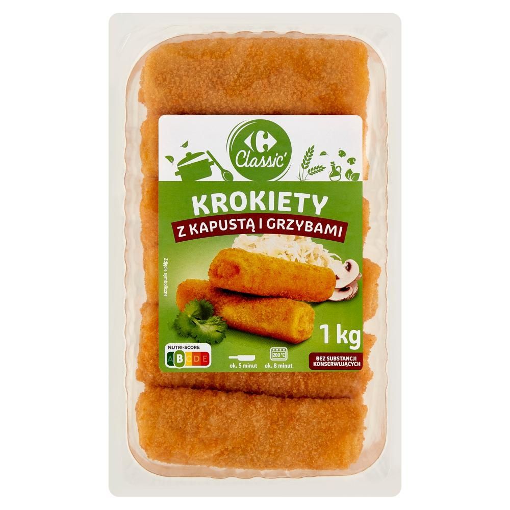 Carrefour Classic Krokiety z kapustą i grzybami 1 kg