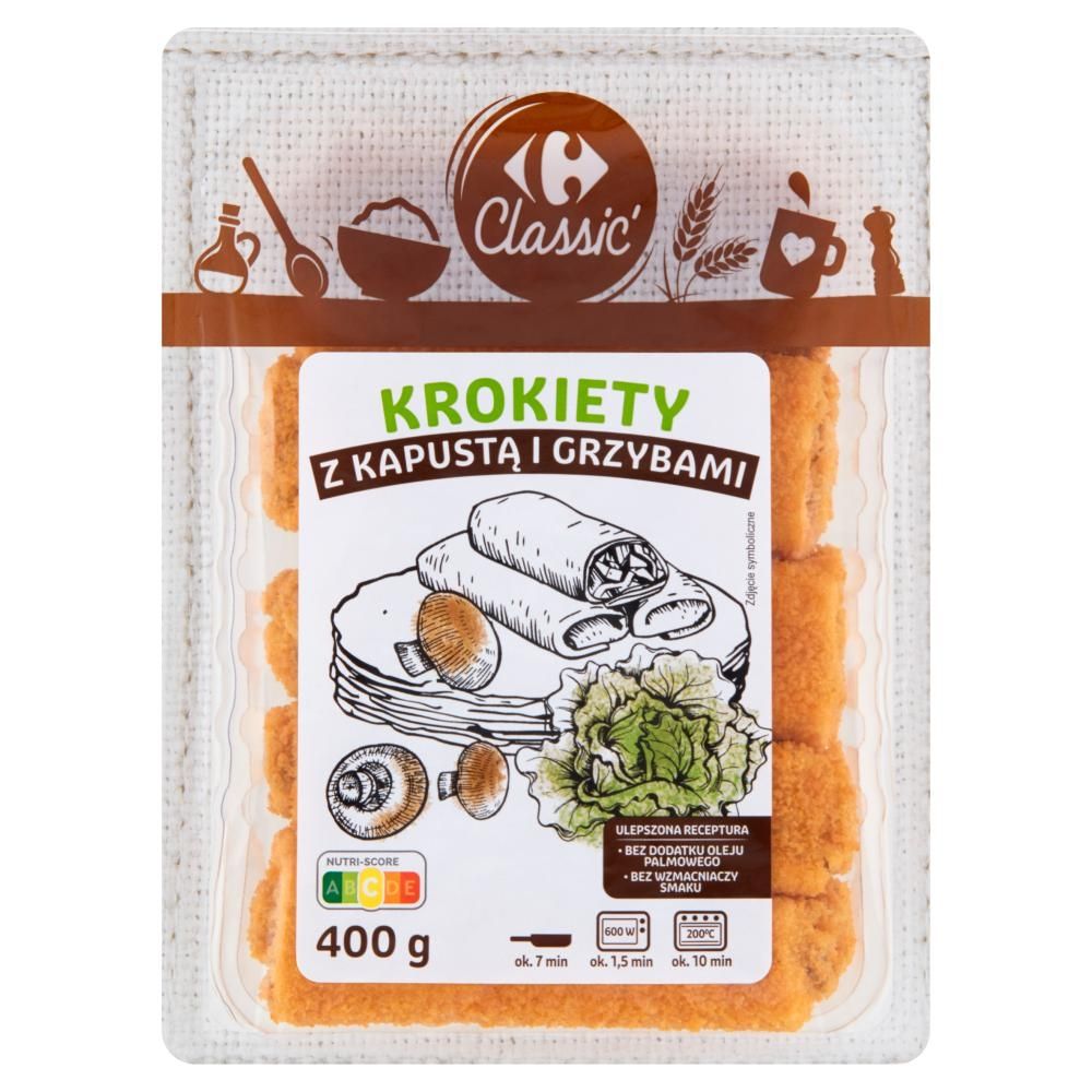 Carrefour Classic Krokiety z kapustą i grzybami 400 g