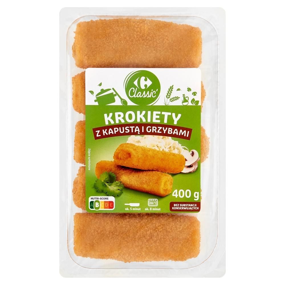 Carrefour Classic Krokiety z kapustą i grzybami 400 g