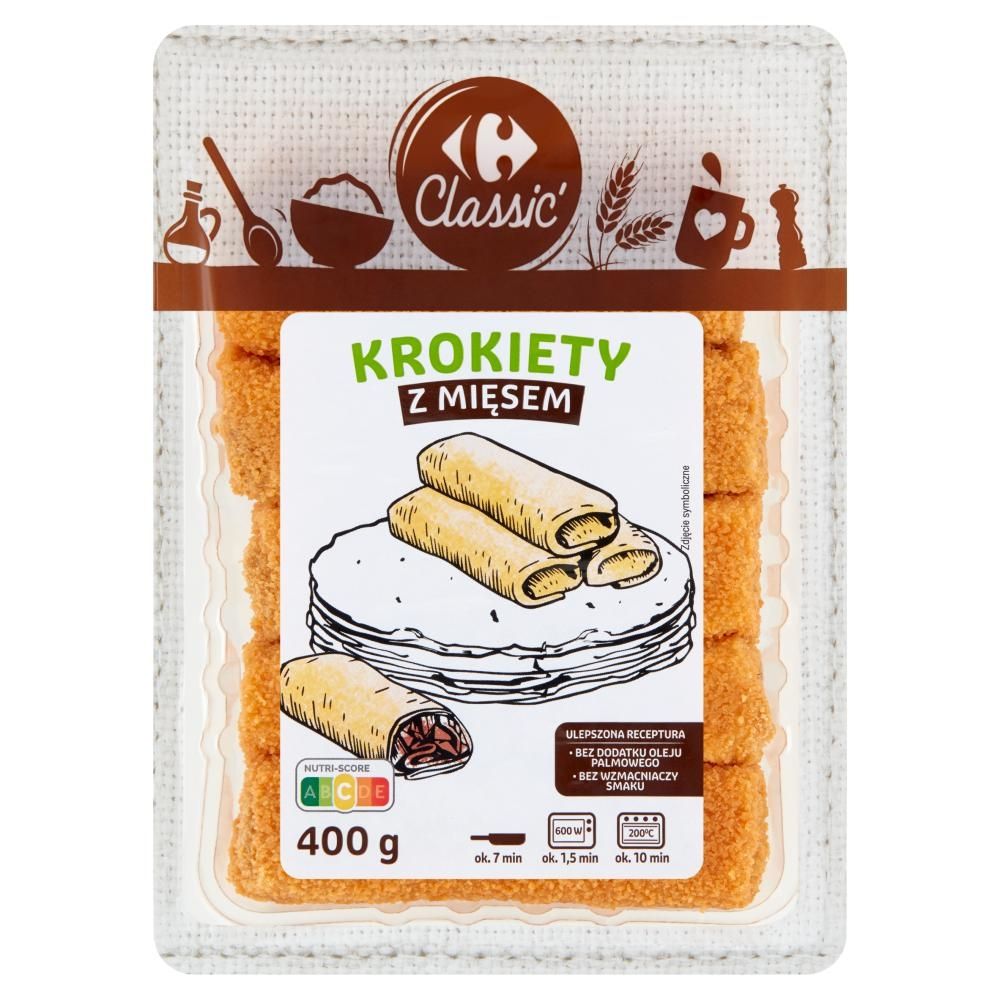 Carrefour Classic Krokiety z mięsem 400 g