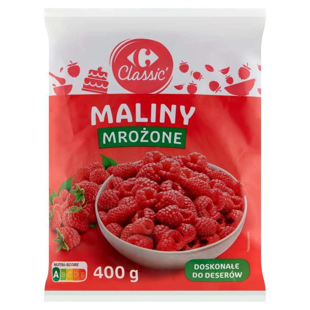 Carrefour Classic Maliny mrożone 400 g