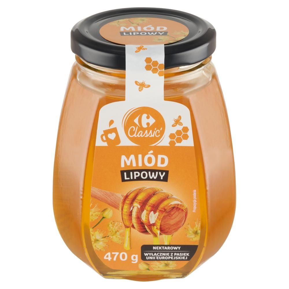 Carrefour Classic Miód lipowy nektarowy 470 g