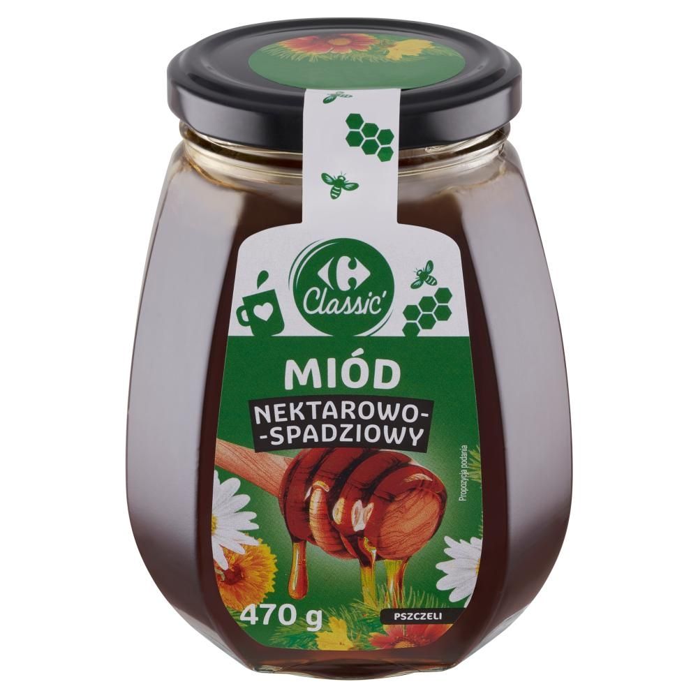 Carrefour Classic Miód nektarowo-spadziowy pszczeli 470 g