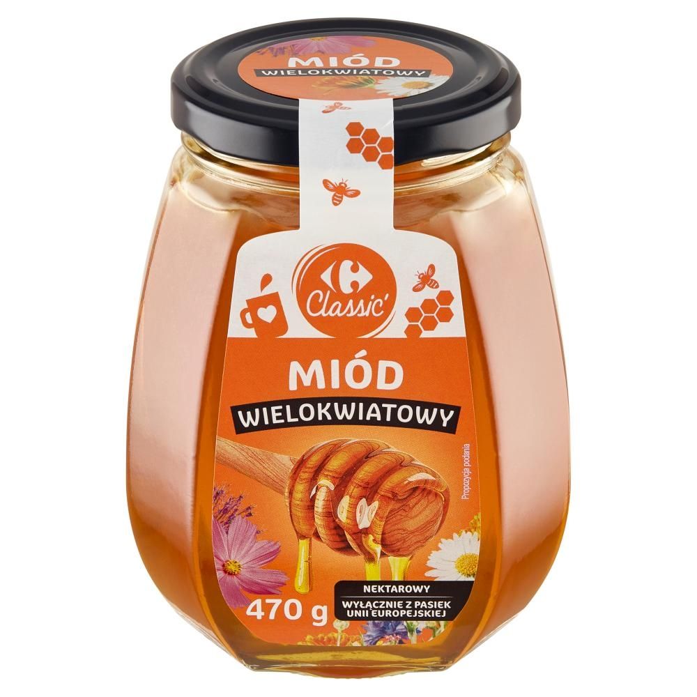 Carrefour Classic Miód wielokwiatowy nektarowy 470 g