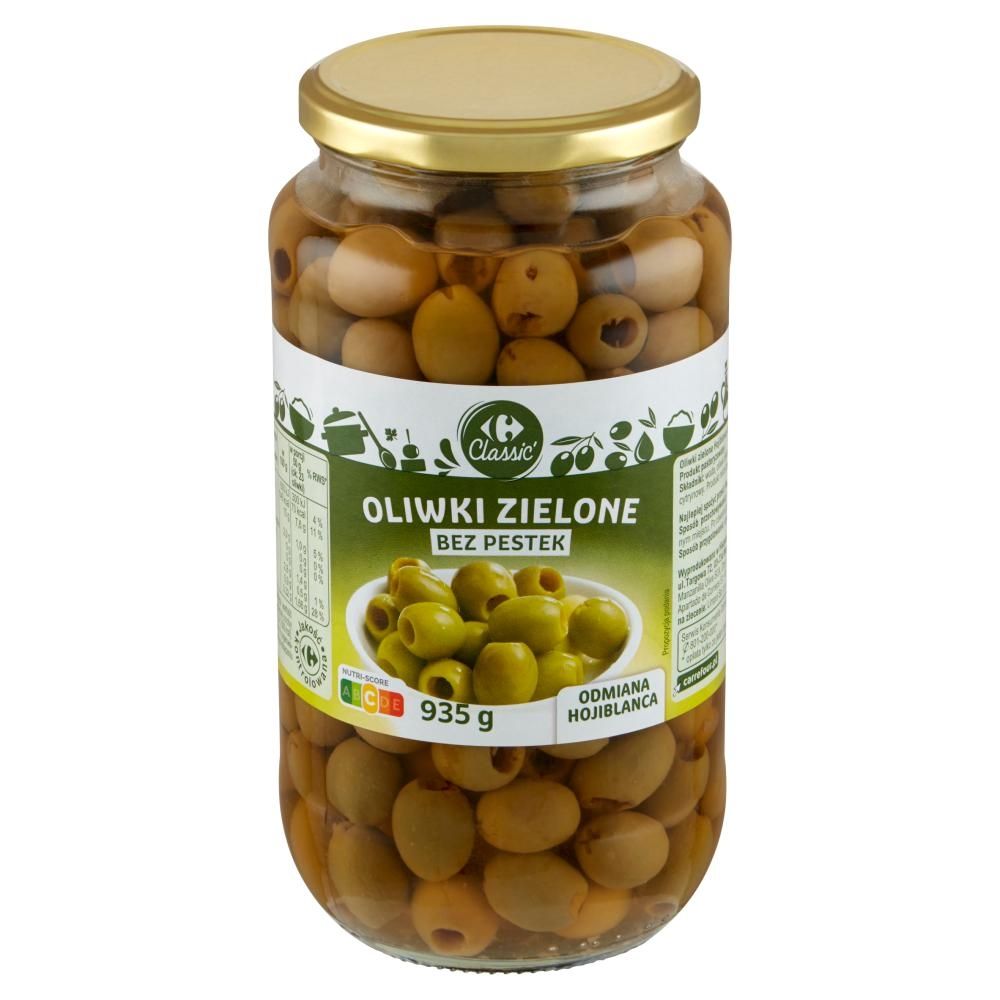 Carrefour Classic Oliwki zielone odmiana Hojiblanca bez pestek 935 g