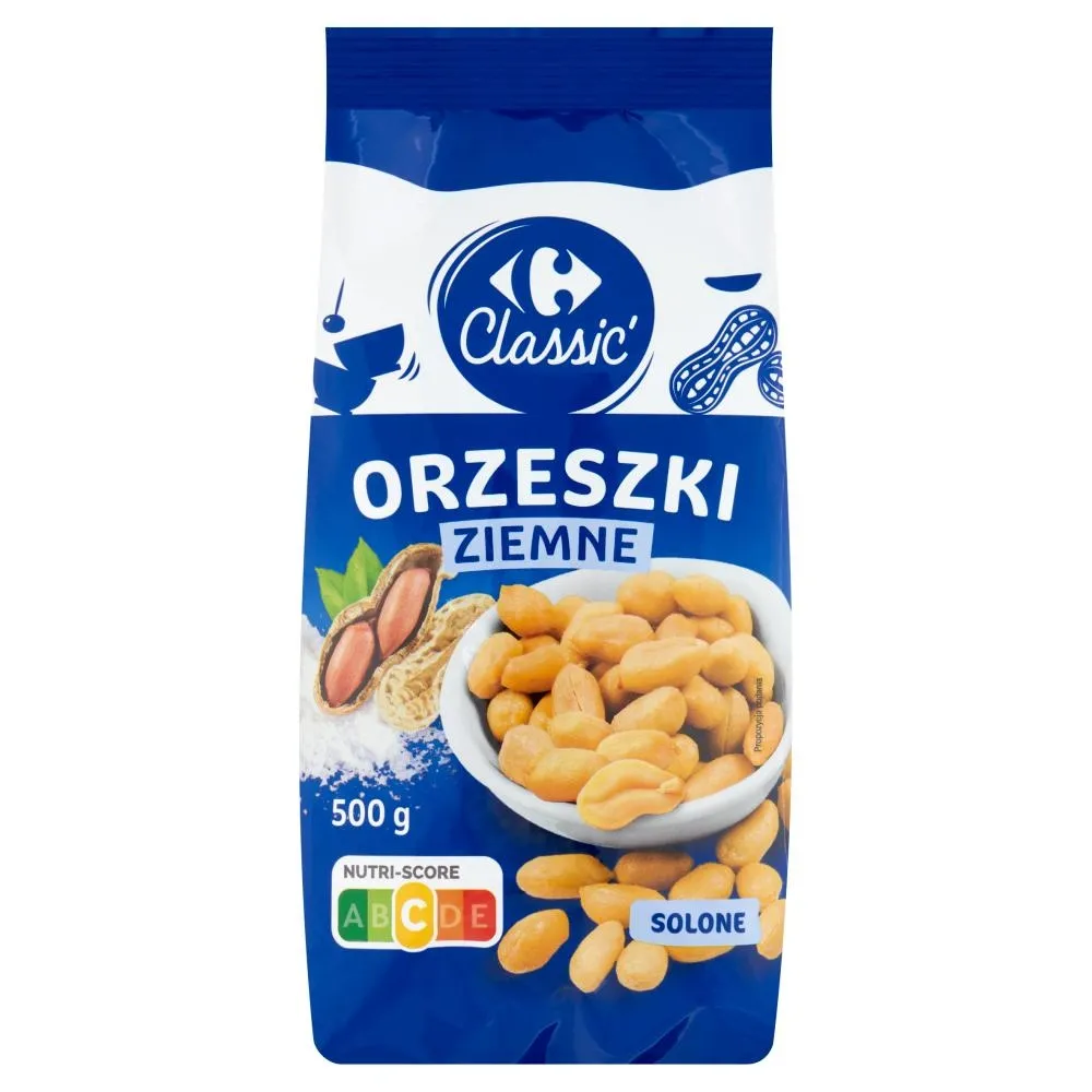 Carrefour Classic Orzeszki ziemne solone 500 g