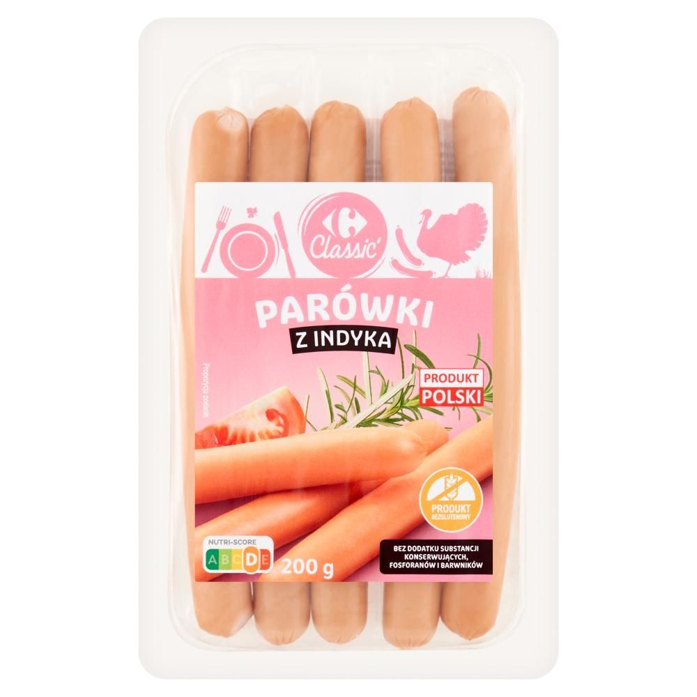 Carrefour Classic Parówki z indyka 200 g