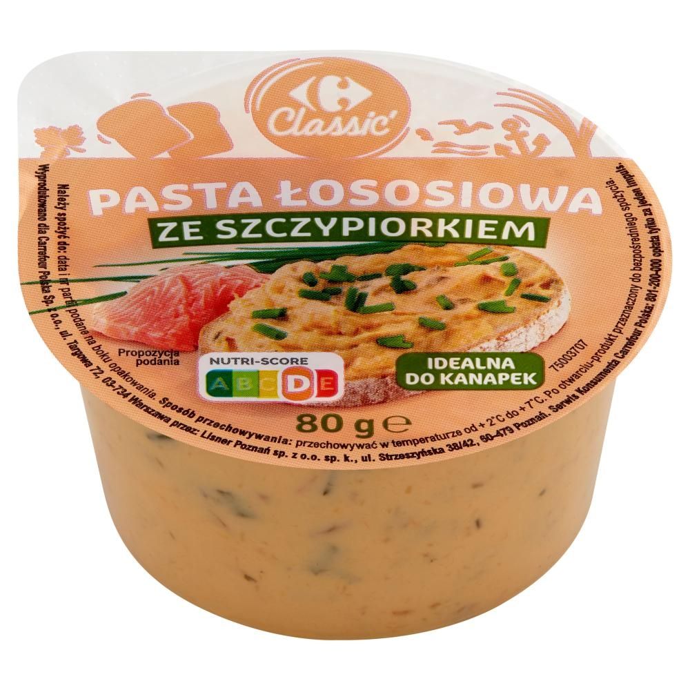 Carrefour Classic Pasta łososiowa ze szczypiorkiem 80 g