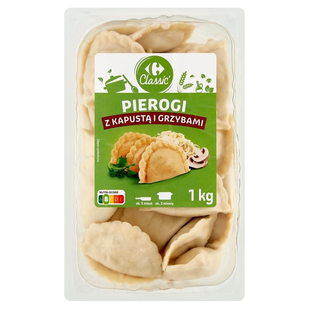 Carrefour Classic Pierogi z kapustą i grzybami 1 kg