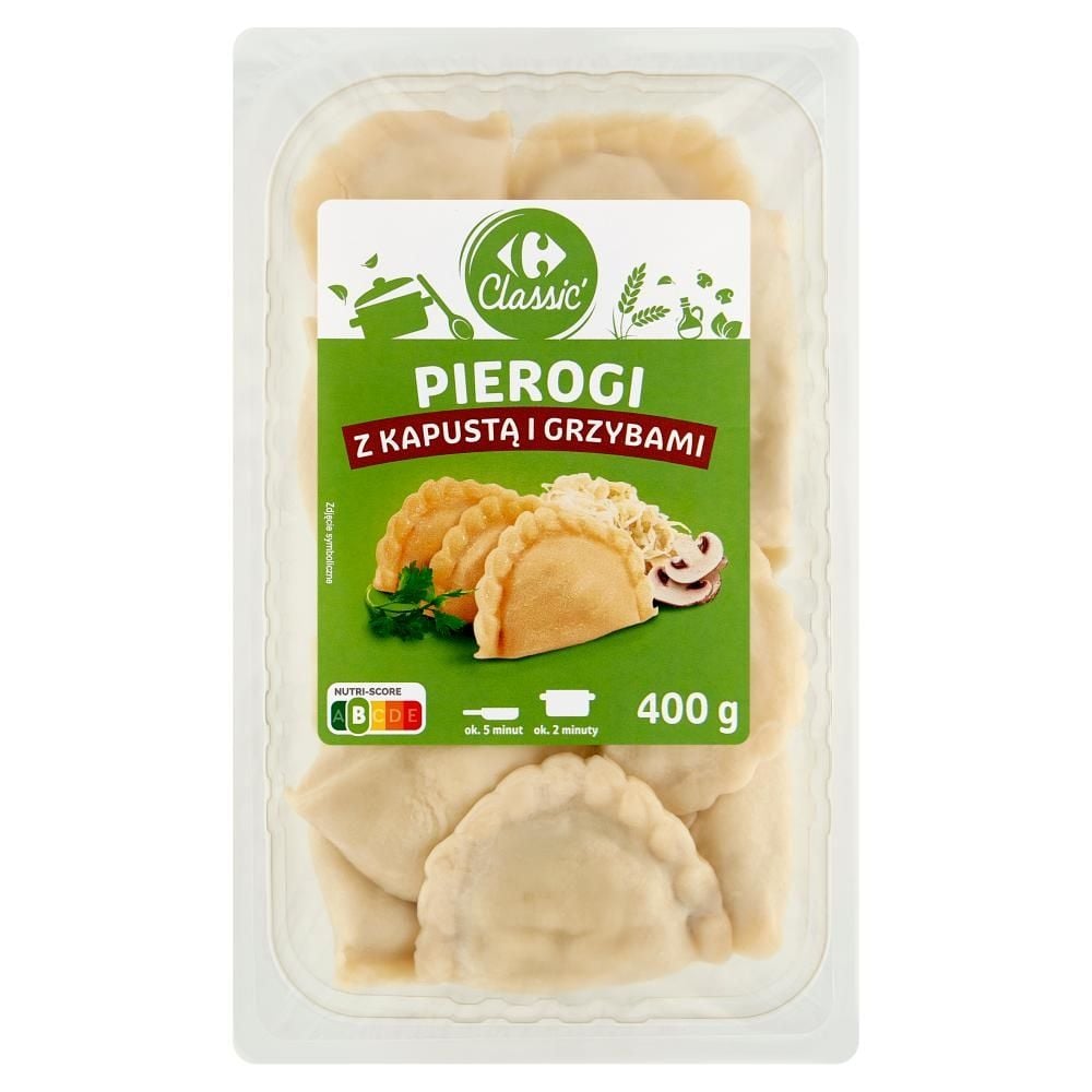 Carrefour Classic Pierogi z kapustą i grzybami 400 g