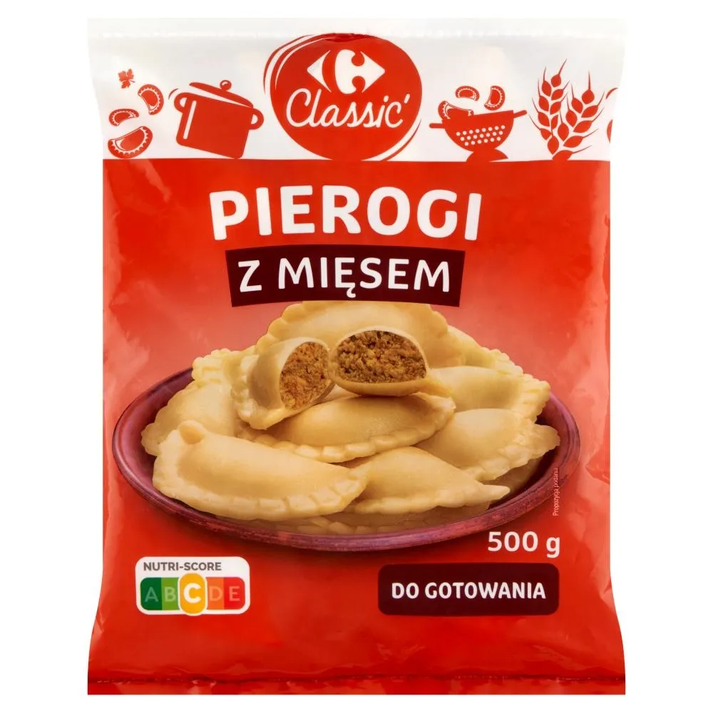 Carrefour Classic Pierogi z mięsem 500 g